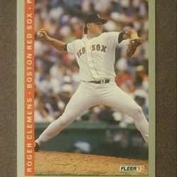 1993 Fleer Roger Clemens Boston Red Sox #177 Baseball Card Vintage Collectible Sports MLB