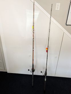 Seeker fishing pole with okuma reel
