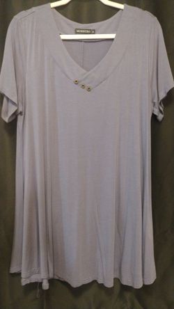 Monurro plus size 1X top grayish/lavender