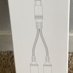 NEW 2 N 1 Type C Splitter USB C - Type C Headphone Cable