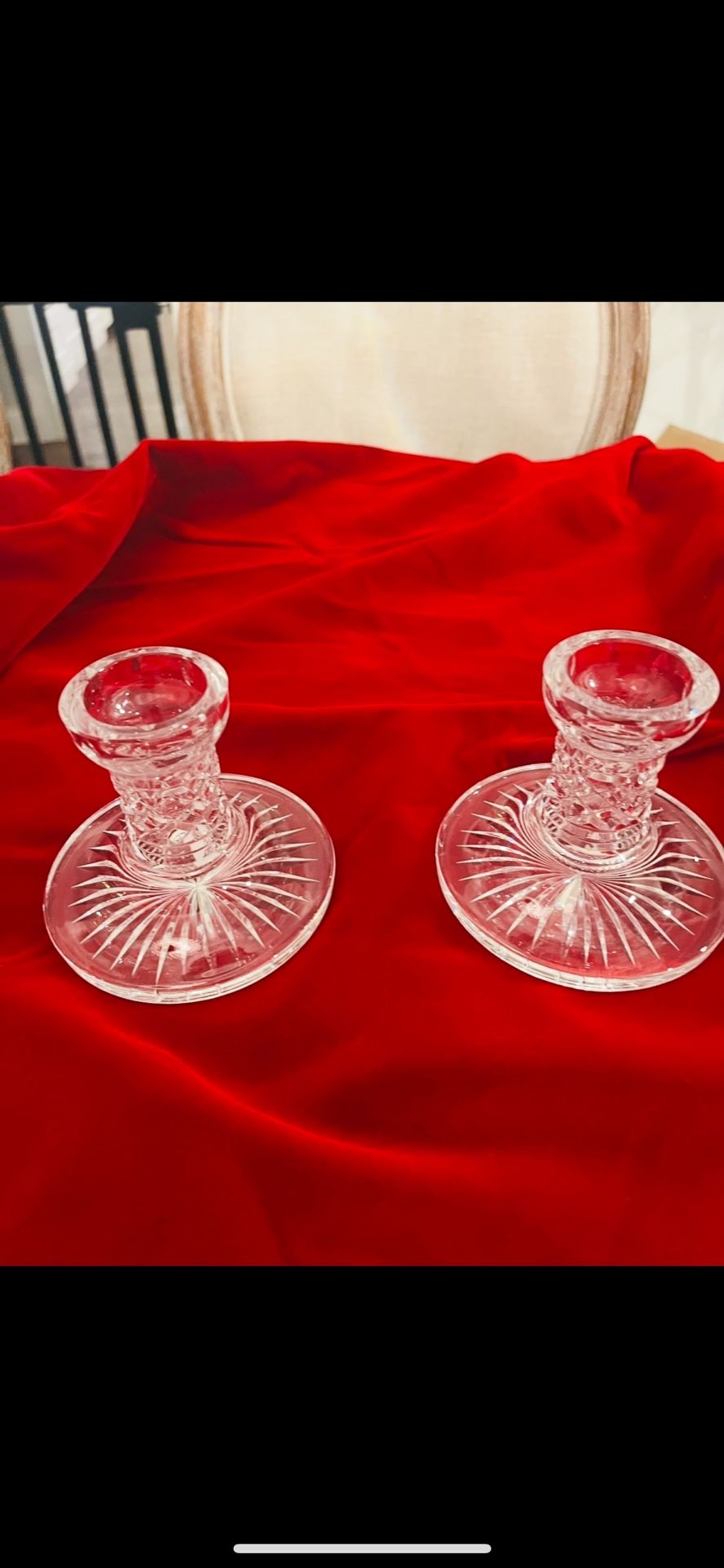 WATERFORD CRYSTAL Candle Holders (pair)
