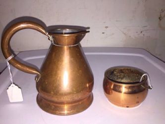 Copper Tea Pot and Kettle