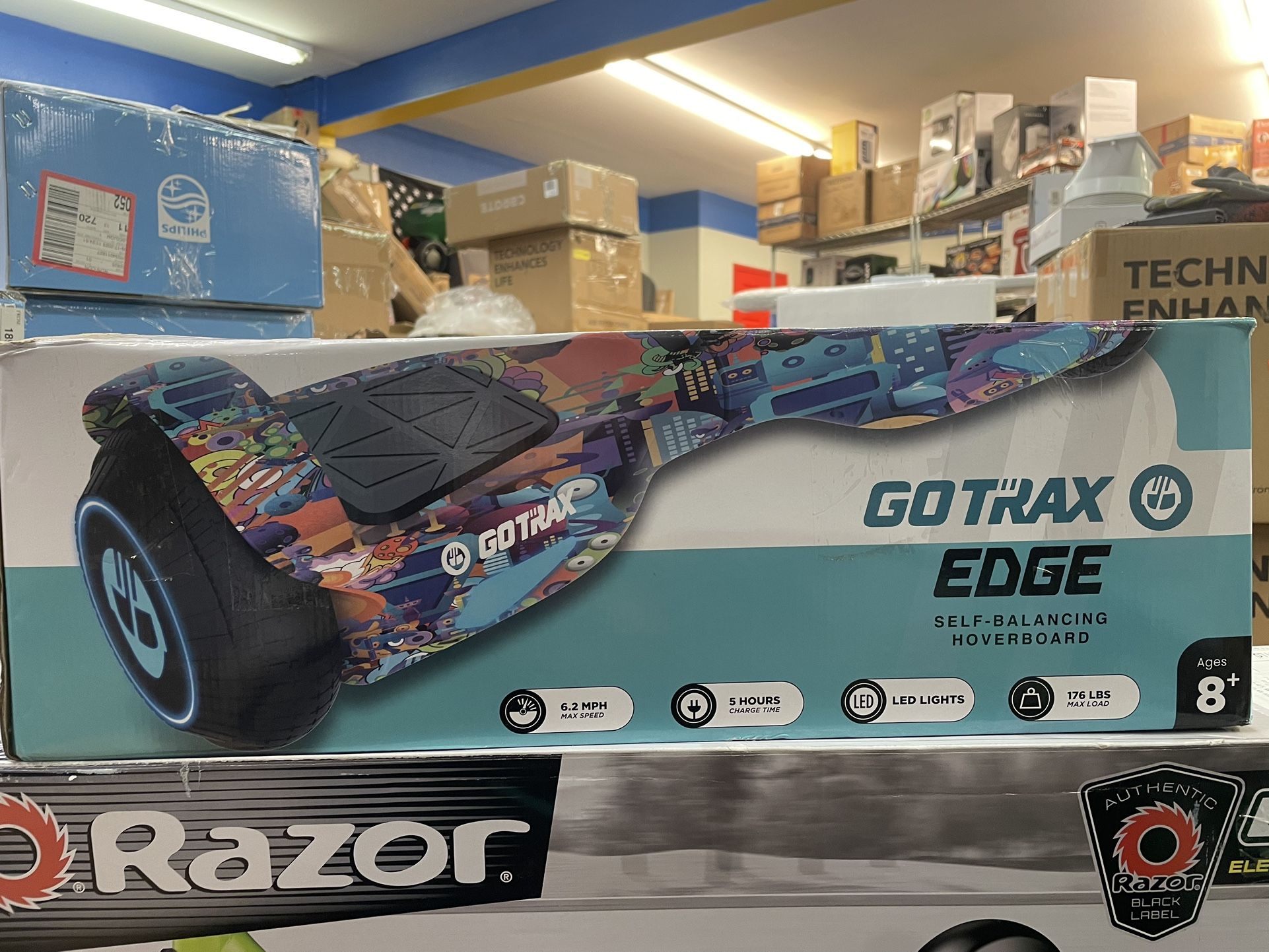 Gotrax Edge Hoverboard for Kids Adults, 6.5" Tires 6.2mph & 2.5 Miles Self Balancing Scooter, Galaxy