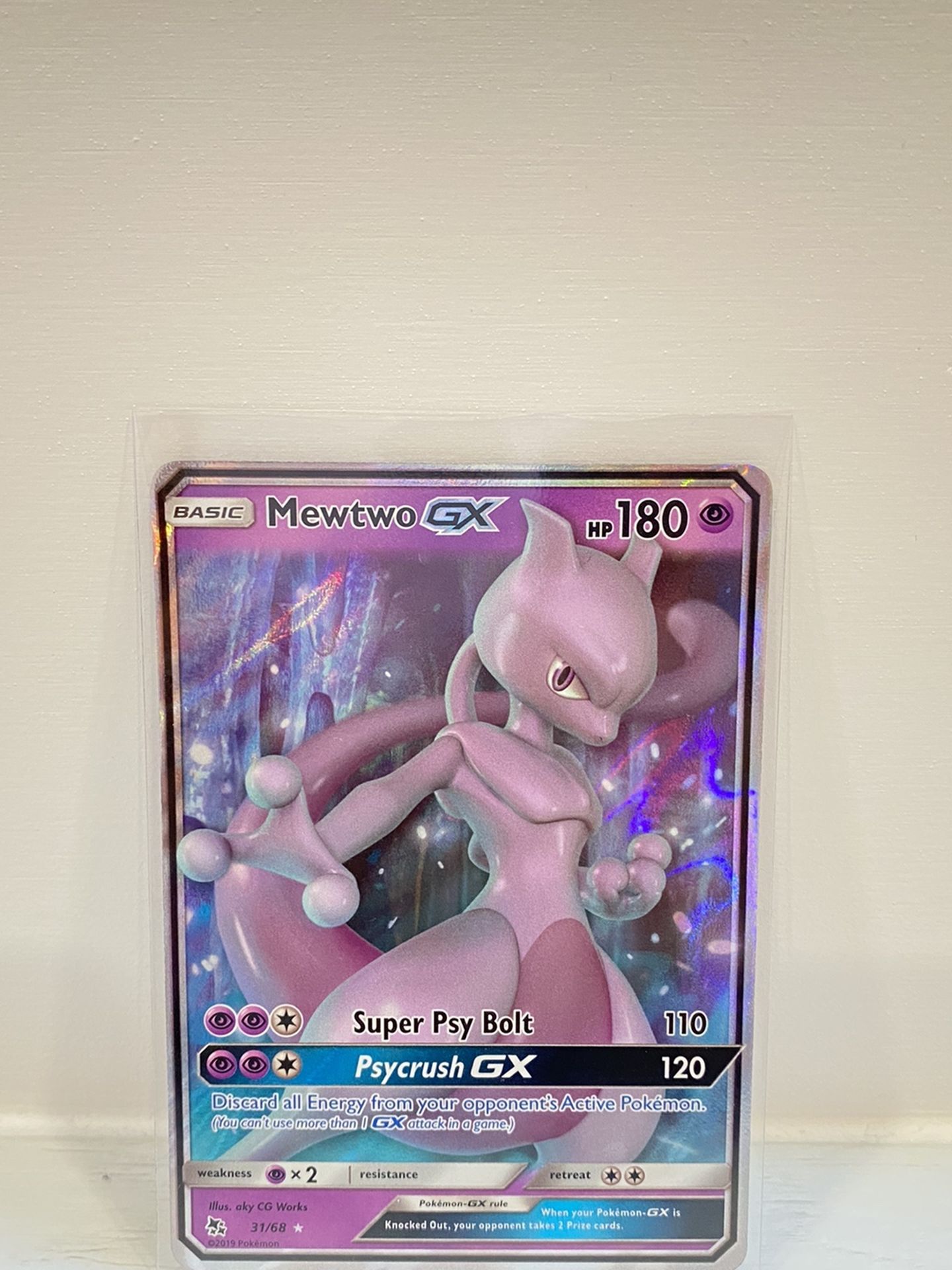 Mewtwo GX 31/68 Hidden Fates Set ULTRA RARE Pokémon Card