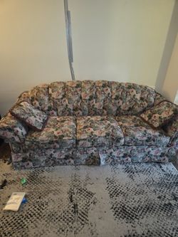 Large Floral Couch