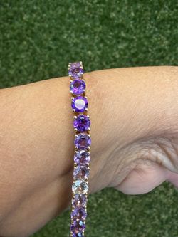 14k Amethyst Bracelet 