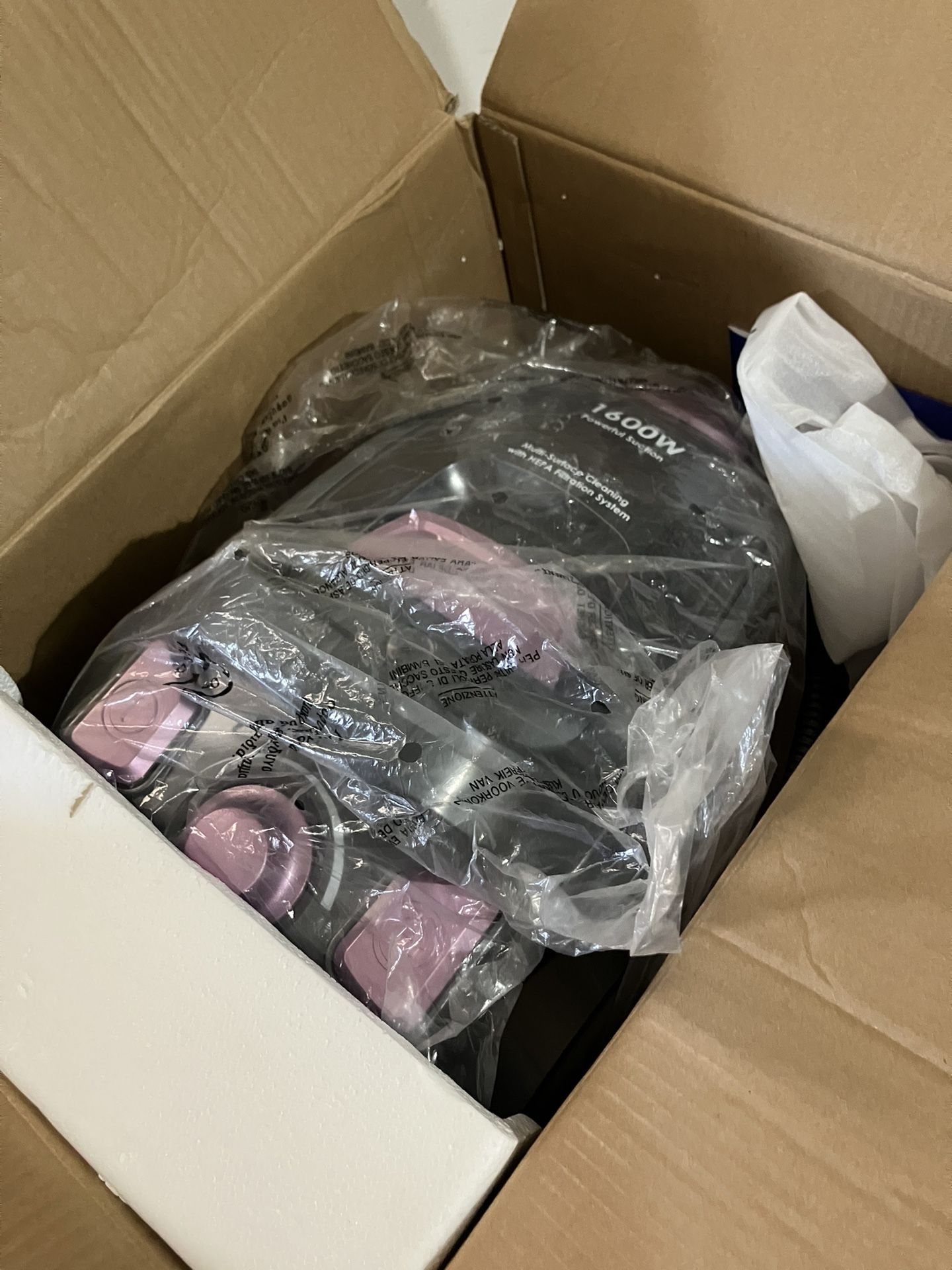 Canister Vacuum Cleaner, 32Kpa 1600W Bagless Vacuum Cleaner, Dust Full Indicator, H13 HEPA Filter, 3.7Qt Large Capacity, Lightweight Vac for Hard Floo