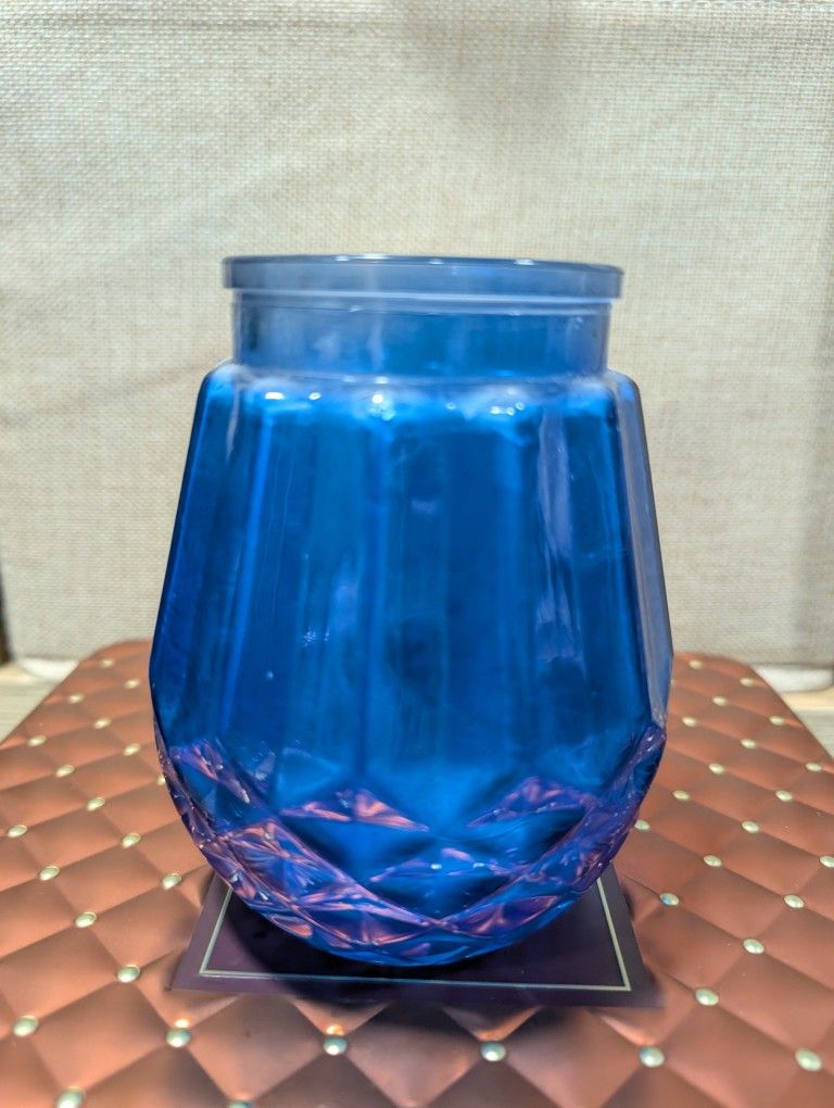 Blue Glass Candle Holder In San Fernando 91340