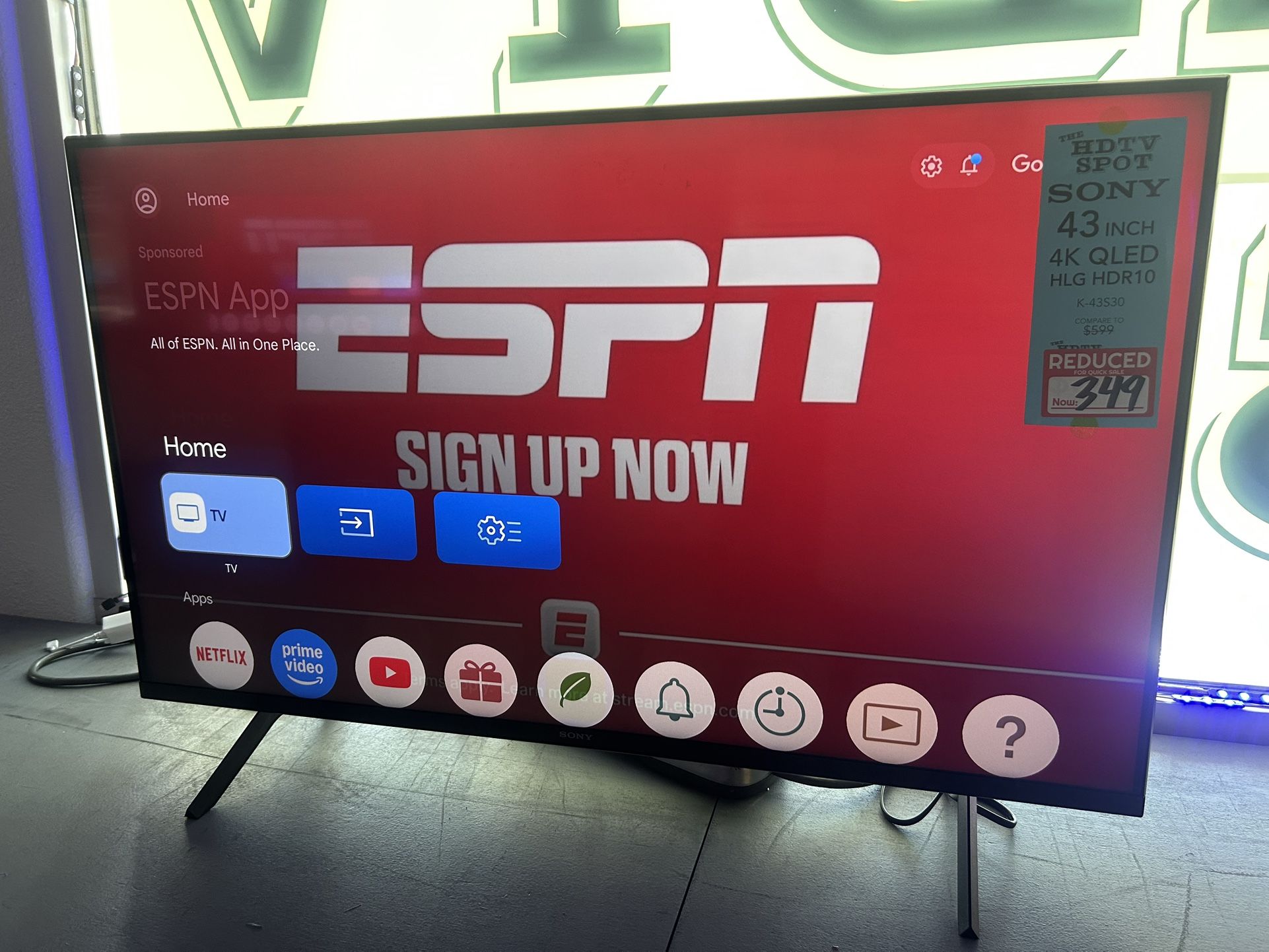 sony 43” 4k smart tv bravia 3