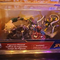 Marvel Spider-Man Figurine Playset Disney Store 5 Character Set New