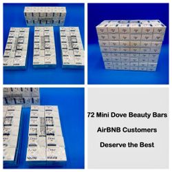 72 Mini Dove Beauty Bars (0.88 oz each) - Perfect Airbnb Guest Amenity Pack | Dove White Industry Standard