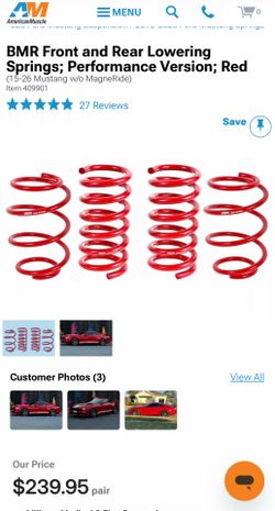 BMR Mustang Lowering Springs