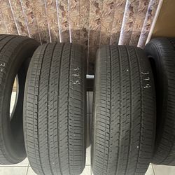 275/50/22. Four Used Bridgestone Tires Good Tread.
