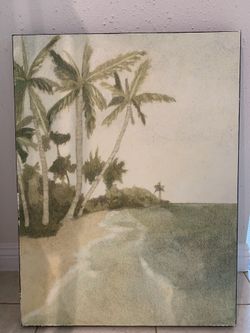 Tropical Beach Canvas Wall Art – 28” x 21”