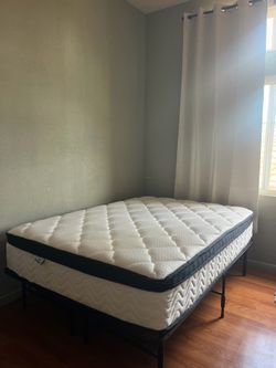 Full size mattress with metal bed frame