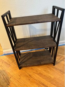 Folding 3 tier bookshelf