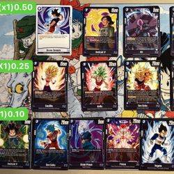 Dragonq Ball Fusion World Dual Evolution FB09 Loose Cards Blue Deck