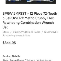 Blue Power Stubby Wrenches 