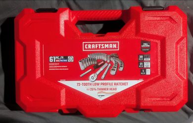 Craftsman 61 piece mechanic tool set, 3/8" Drive, Ratchet and socket set