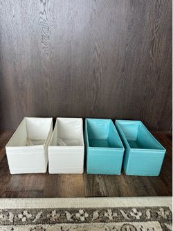 Set of 4 Collapsible Drawer Organizers ~5x5.5x11”