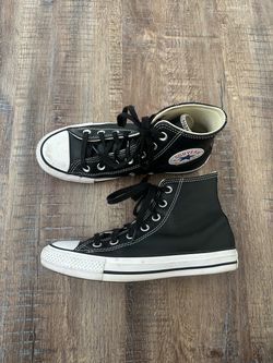 Converse All Star High Tops – Black Leather – Size 6.5