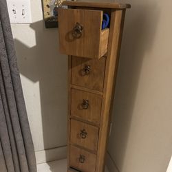 Tall Narrow Drawer Dresser Solid Wood 