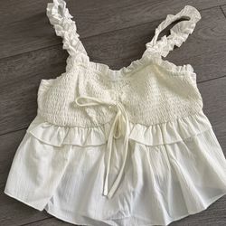 white baby doll top