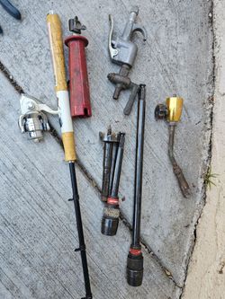 Milwaukee Quik-Lok Extension Lot Air Blow Gun Fishing Rod Torch Head Mixed Tools