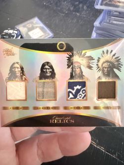 2025 Pieces of the Past Wild West Quad Textile Relic – Red Cloud / Geronimo / Crazy Horse / Little Wolf