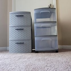 MOVING SALE: Like New Barely Used 3 Drawer Plastic Organizers (2 for $30)