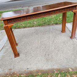 Vintage Rosewood Carved Console/Sofa Table