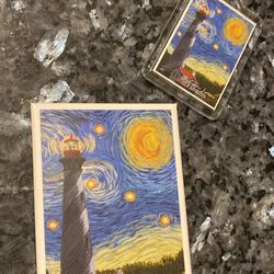 St. Augustine Magnet & Keychain (Van Gogh motif)