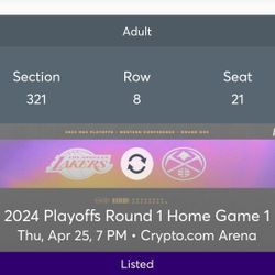 Three Lakers Game 3 Playoff Tickets