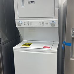 New Frigidaire 3.9 cu. ft. Washer and 5.5 cu. ft. Electric Dryer Combo in White with Quick Wash & Dry Cycle and MaxFill Wash Cycle