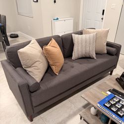 Like New Gray Sofa – Clean Modern Look – Priced to Sell