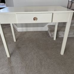 Kids’ White Desk with Drawer – Used Condition, Great for DIY or Starter Setup