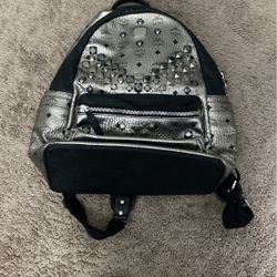 MCM Backpack Rucksack Gray Black