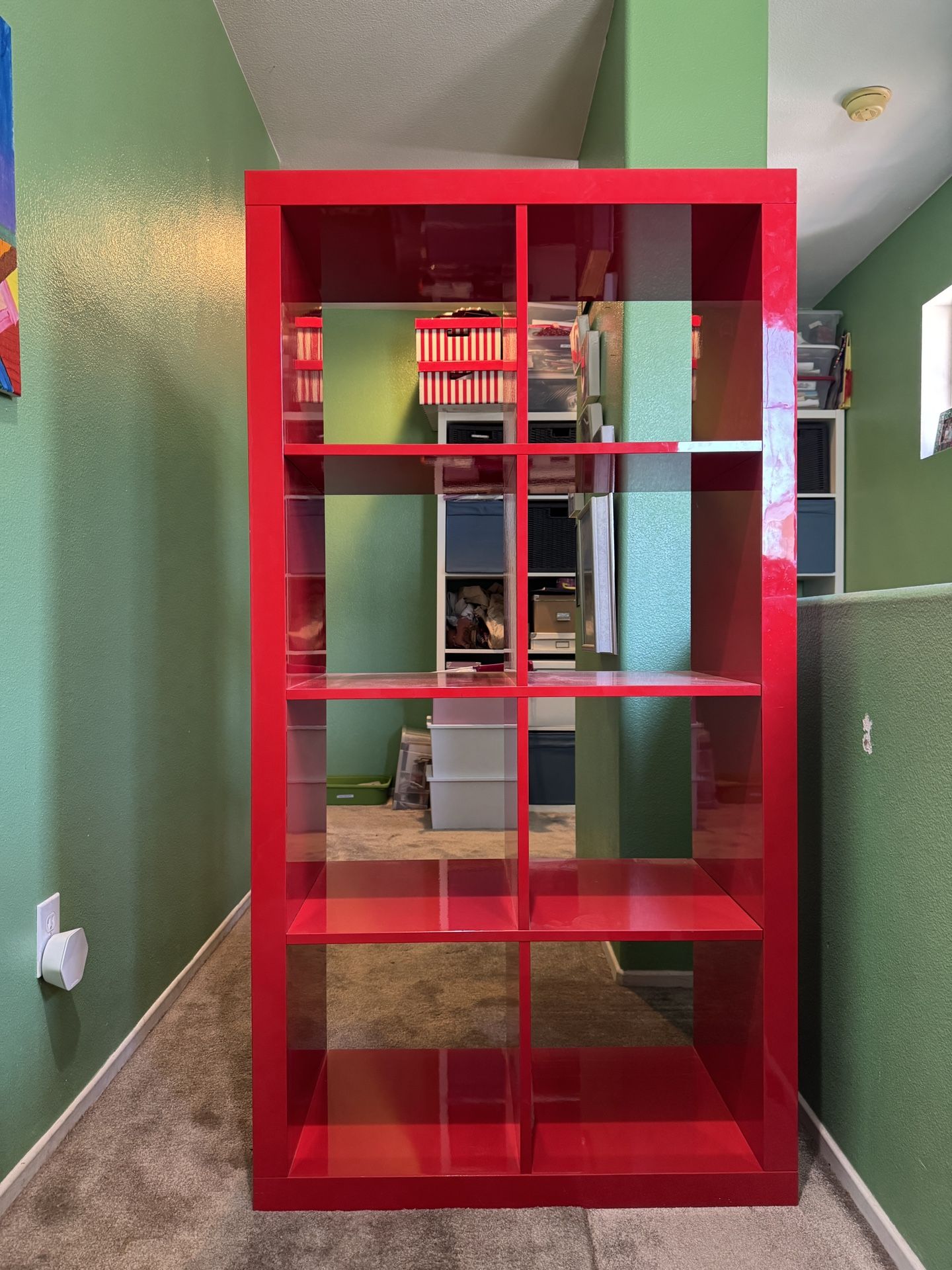 IKEA KALLAX Red Gloss Cubby Shelving Unit