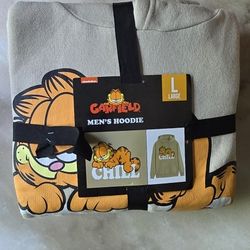 Garfield Men's Graphic Print Hoodie with Long Sleeves