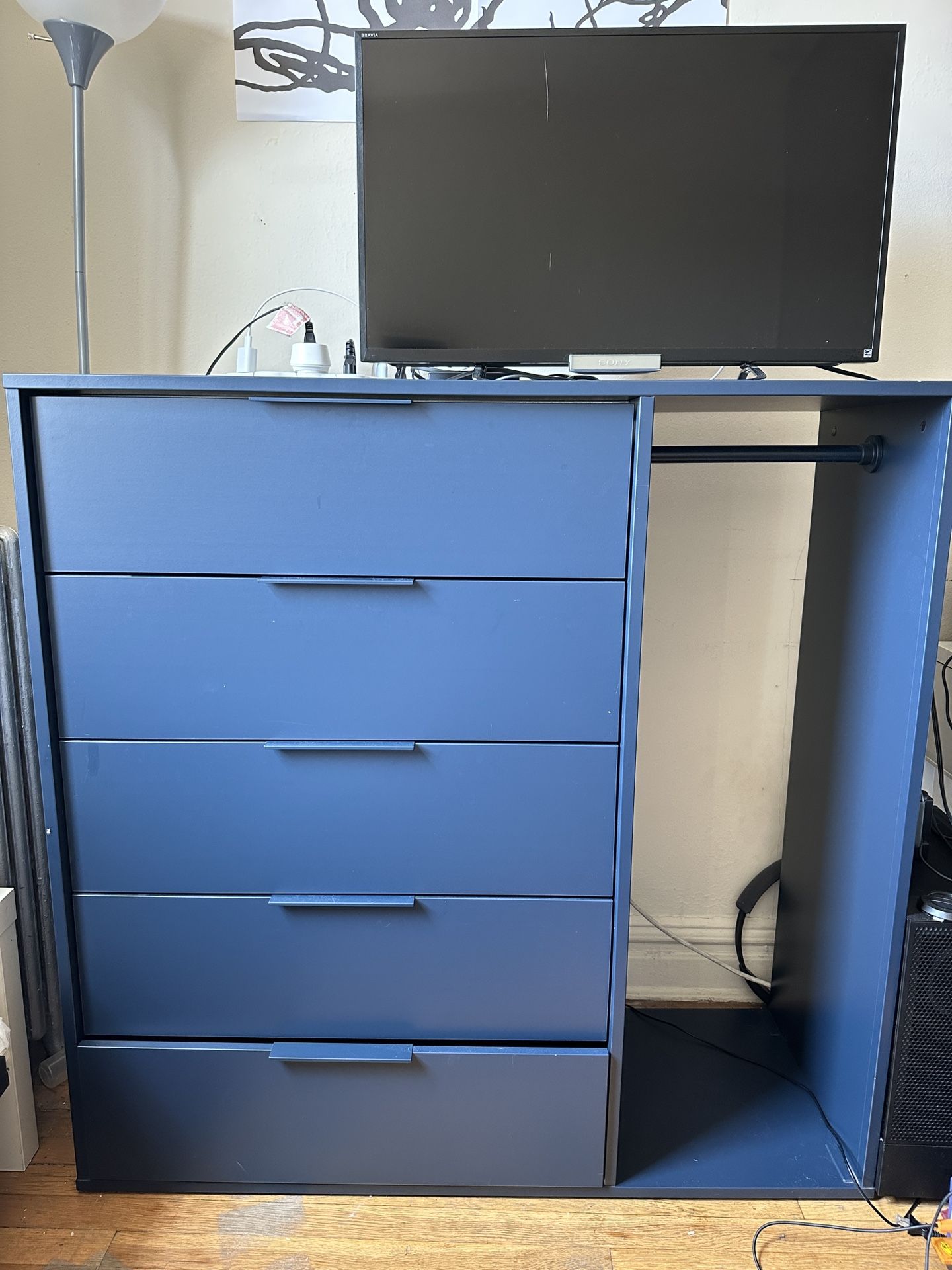 Ikea Nordmela Chest of Drawers with Clothes Rail
