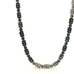 10ct Baguette & Round Natural Diamond Tennis Necklace 10k White Gold 22-inch 48.4 Grams 11060540
