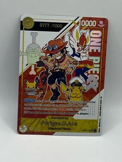 Non TCG One Piece Portgas D Ace Fan Art Card