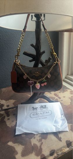 Coach Signature Shoulder Bag with Charms