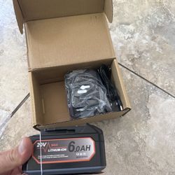 20V Max Lithium-Ion 6.0Ah Battery + Charger 