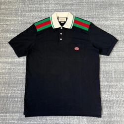 GUCCI  GG LOGO PATCH POLO SHIRT !!!
