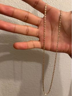 14k Tri-Color Figaro Chain