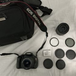 Canon Rebel T3i Eos With Lenses