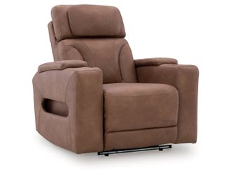 Clean-Slate Caramel Power Recliner