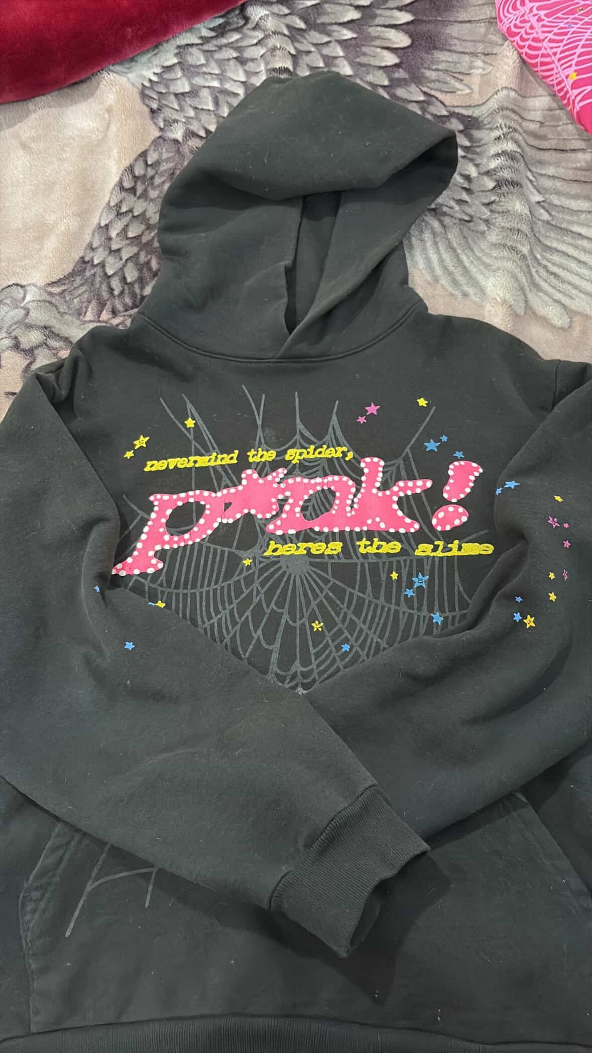 pink/spi5der hoodie