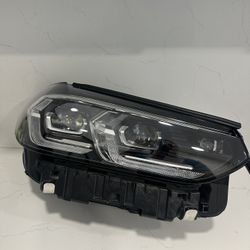 BMW X4 X3 G02 G01 ORIGINAL CHROME TRIM LEFT DRIVER LED HEADLIGHT HOUSING 2022-2024